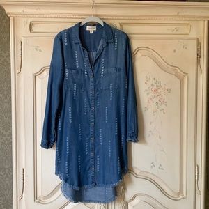 cloth & stone denim shirt dress